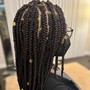 Individual Knotless w/Fulani braids (med)