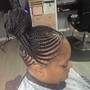 Top of the head single braids for men