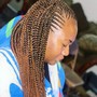 Feathers  Braids. Medium size