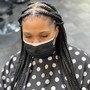 Large Knotless Braids  ( Mid Back)