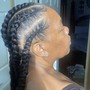 CORNROWS on Natural Hair