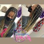 Smedium Knotless or box braids thigh length