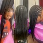 Two Large Feed In Braids