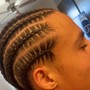 Straight back stitch braids