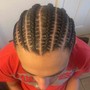 Straight back stitch braids