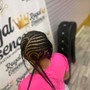 Little girls braided ponytail