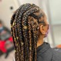 1/2Singles , 1/2 Cornrows, 1/2Crochet Braids