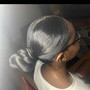 Slick back Ponytails