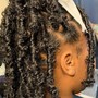 Twists updo with extensions added