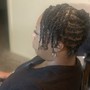 Loc retwist and basic style