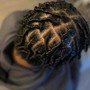 Loc retwist with up to 10 Locs Repaired