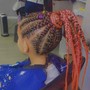 Feed-ins/ stitch braids