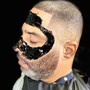 Mans Cut w beard  air brush ! &amp;.Black mask  (black head )remover!! ( Peel off)