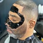 Mans Cut w beard  air brush ! &amp;.Black mask  (black head )remover!! ( Peel off)