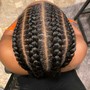 Medium knotless Braids (mid back)