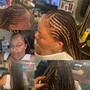 Feed in the front Individual Braids in the back