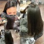 Silk Press Package (Steam Treatment, Deep Con'd, Trim)