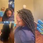 Feed in the front Individual Braids in the back