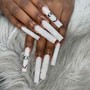 French tip on all 10 nails