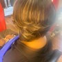 Partial Foil Highlights / cut & silk press