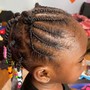 Kid's Box Braids with added hair