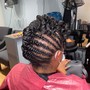 Add weave to cornrows