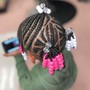 Half Feeder Half Individual Braids (Waist)