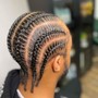 NATURAL/ MEN Individual Box Braids (Shaved sides)