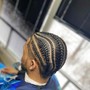 NATURAL/ MEN Individual Box Braids (Shaved sides)