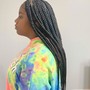 Tribal Braids ponytail bun