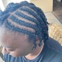 Cornrows (with natural hair)