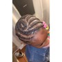 Girls Braids with Weave Extensions