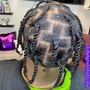 2 Cornrows (added hair)