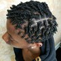 ADVANCED PALM ROLL LOC RETWIST & STYLES (MIDBACK - LOWER BACK)