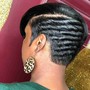 Short cut/ Relaxer/Rinse Partial Sew in Combo