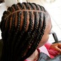 Three row feedin  cornrows braid styles