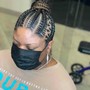 Feed in Braids ponytail