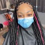 Smedium soft locs with rubber bands