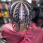 Men Plaits/Single Braids (Medium & Large)