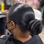 Classic Bun/0r Ponytail w/Bang