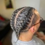 Men Plaits/Single Braids (Medium & Large)