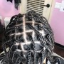 Take down individual box braids mid back to longer hair with no extensions just your own hair and re-braid. USE VAGARO ONLY. https://www.vagaro.com/eminenthairsalon1