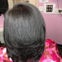 6-8 weeks retouch Relaxer with out treatment, and trim