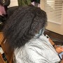 Natural hair,  Single Process Color and style