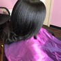 Hot Oil Or Scalp Treatment And Blowdry