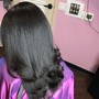 Hot Oil Or Scalp Treatment And Blowdry