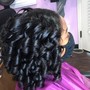 Traditional Partial Sewin With  Straight or Curls