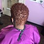 Natural hair,  Single Process Color and style