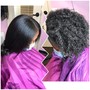 Virgin Relaxer comes with Olaplex treatment, moisture hair mask treatment under the stammer, trim and Flat iron