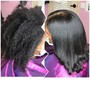 6-8 weeks retouch Relaxer with out treatment, and trim